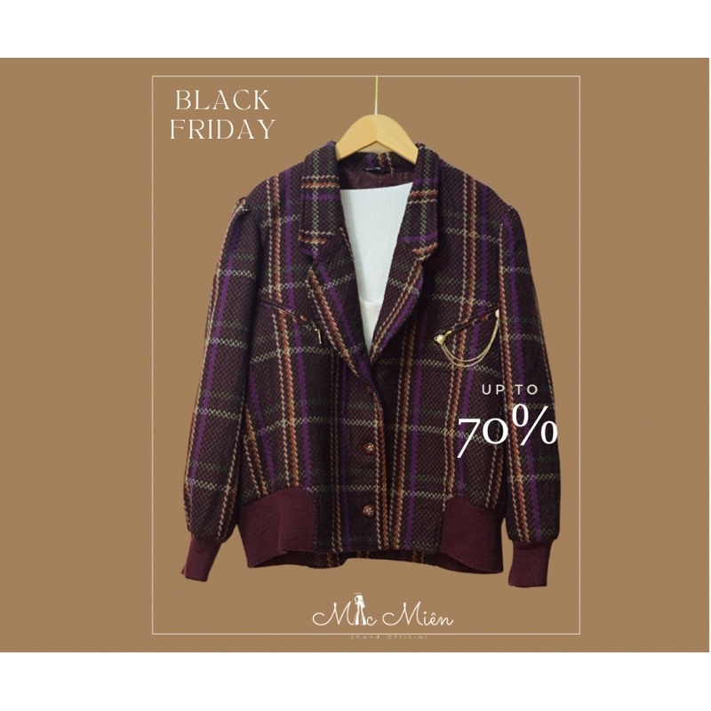 Áo dạ Nhật 2hand 100% wool