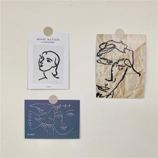 <24h delivery>W&G Home decoration wallpaper simple abstract Portrait card oil painting Picasso Art painting wall decoration background photo three piece set