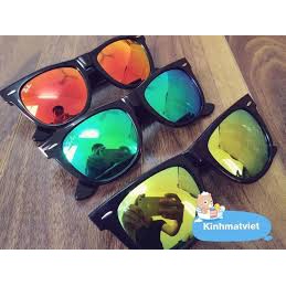 Mắt Kính Rayban Gọng Nhựa Tráng Gương Nhiều Màu