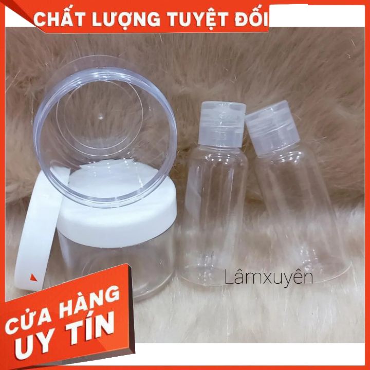 Bình chiết nắp bật_ hũ chiết hộp tròn