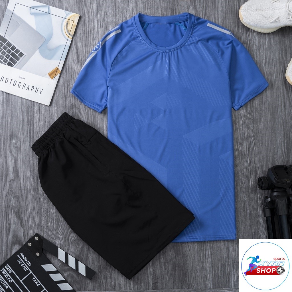 Sét đồ thời trang thể thao nam ép vân KB21, phom 40-80kg
