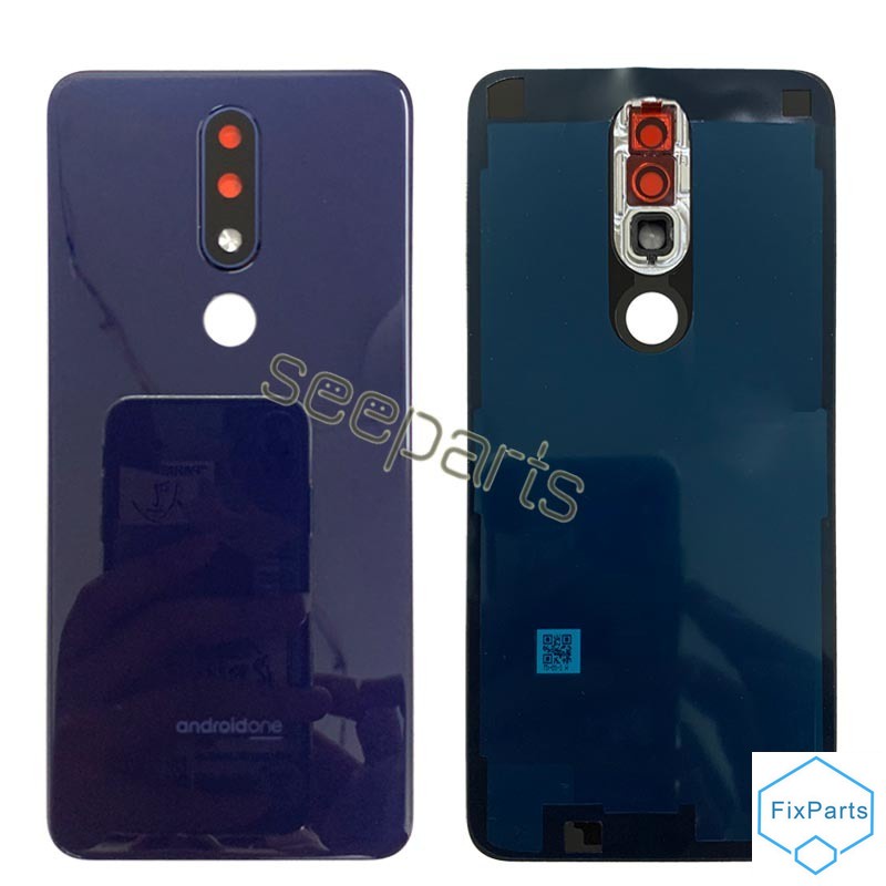 Ốp Điện Thoại Mặt Kính Kèm Nắp Bảo Vệ Pin 5.1 Plus Cho Nokia X6 2018 6.1 Plus Nokia X5 2018