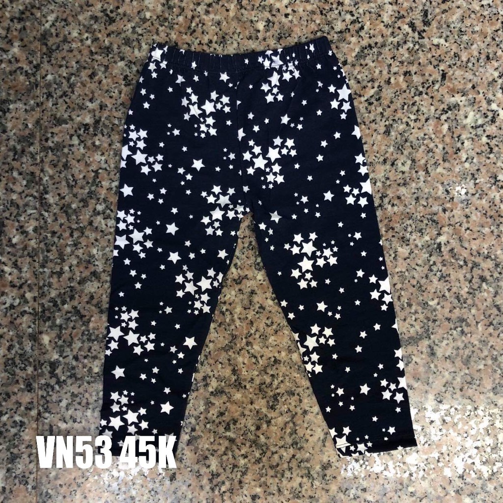 Quần Legging Bé Gái, Thun Cotton Mềm Mát Co Giãn 4 Chiều, Họa Tiết Xinh (10-20kg).