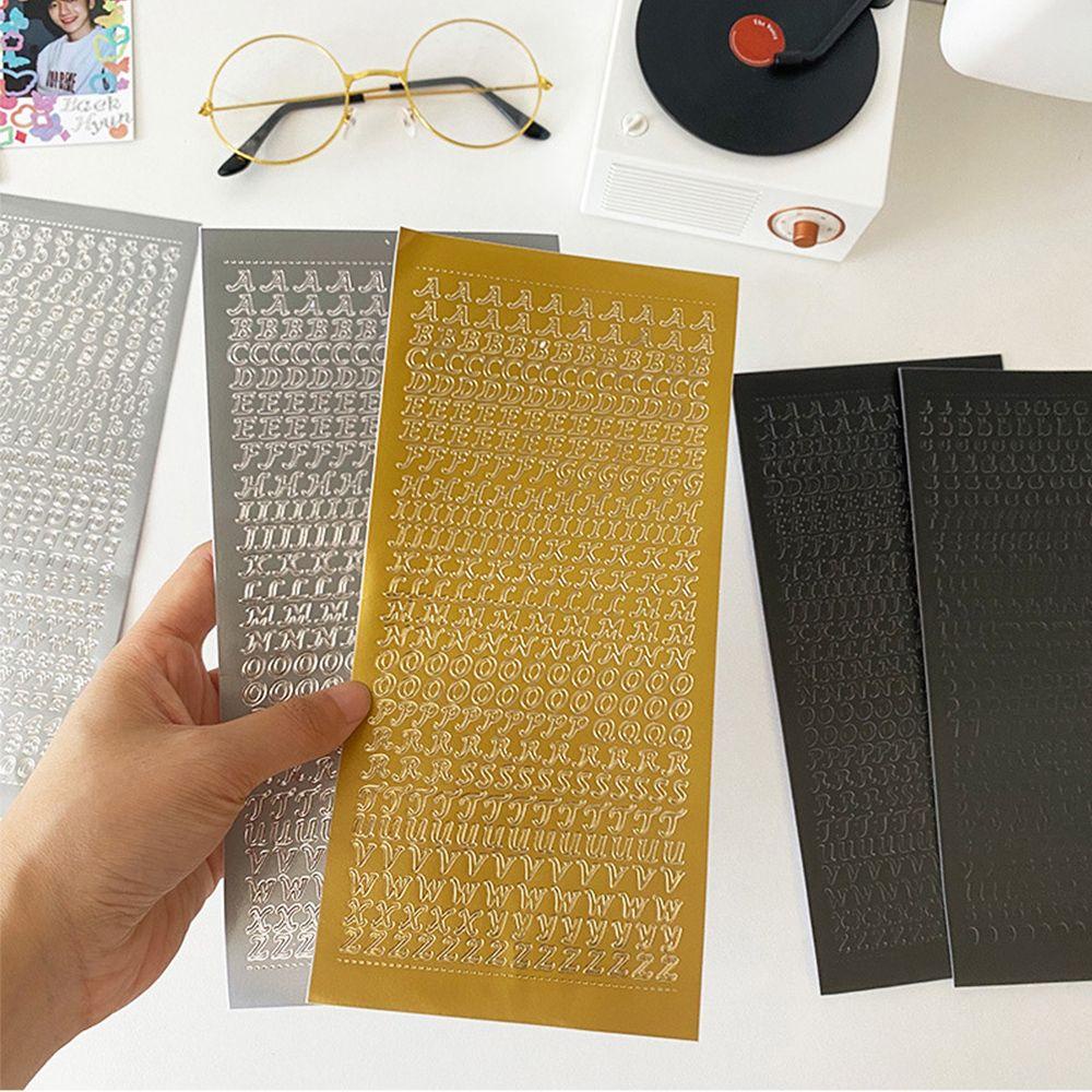 Nhãn Dán Trang Trí Sổ Tay / Nhật Ký Hình Chữ Cái Và Số Phong Cách Hàn Quốc DIY