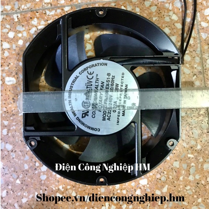 Quạt ôvan sắt 220v - 170x150x51mm hút gió, thông gió, làm mát tủ điện CommonWealth
