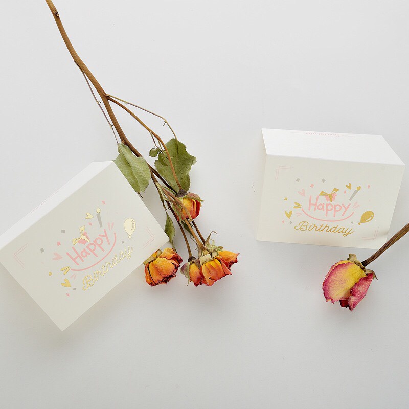 Thiệp sinh nhật, cám ơn đơn giản xinh xắn 9x7cm