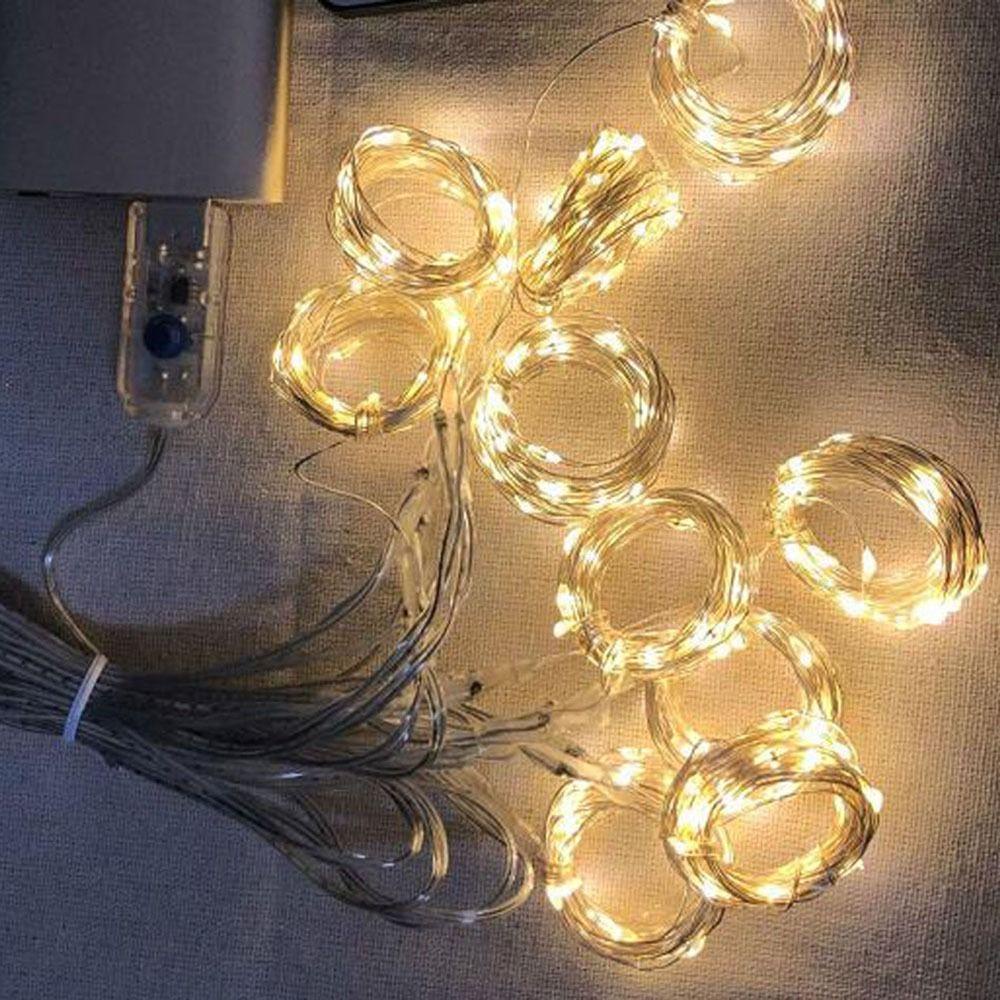 Đèn Rèm Cửa Cổng USB Dùng Trang Trí Phòng Ngủ