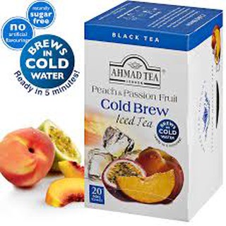 [COLD BREW] Trà đen Đào&amp;Chanh dây pha lạnh AHMAD 42g/20túi lọc có bao thiếc (Ahmad Peach&amp;Passion Fruit)