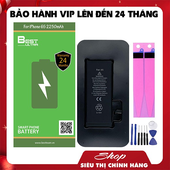 Pin iPhone 6S BEST Siêu Cao 2250mAh - BẢO HÀNH 24 THÁNG