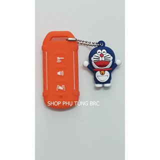 { Hai sọc} Bao da 2 sọc SMARTKEY 3 nấc công tắc DORAEMON ( bao da 2 sọc kèm hình Doraemon).