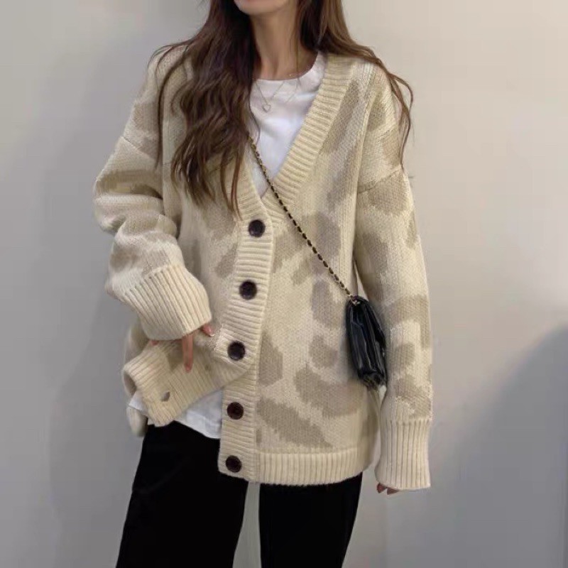 Áo Khoác Cardigan Báo Đốm