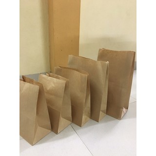 Combo 100 túi giấy xi măng đáy vuông đủ kích thước