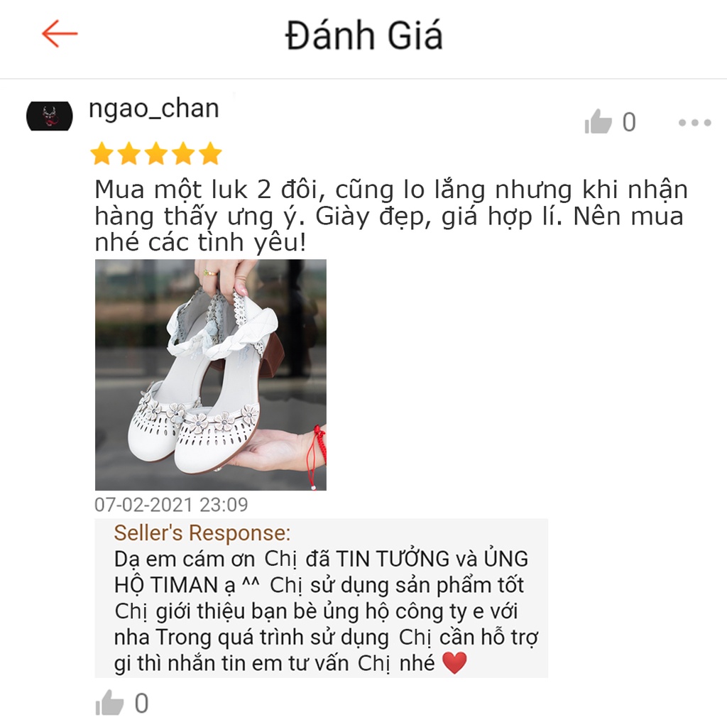 Giày sandal nữ da thật 5cm TIMAN BN35 êm chân thoải mái tôn dáng bảo hành 1 năm