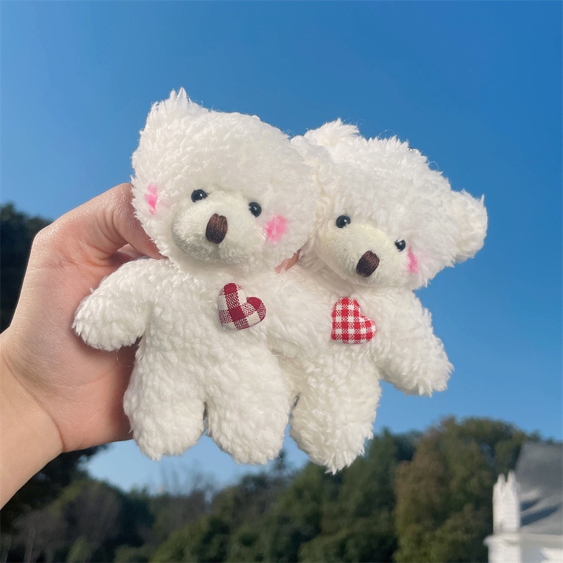 Móc Khóa Hình Gấu / Thỏ Nhồi Bông Dễ Thương Xinh Xắn