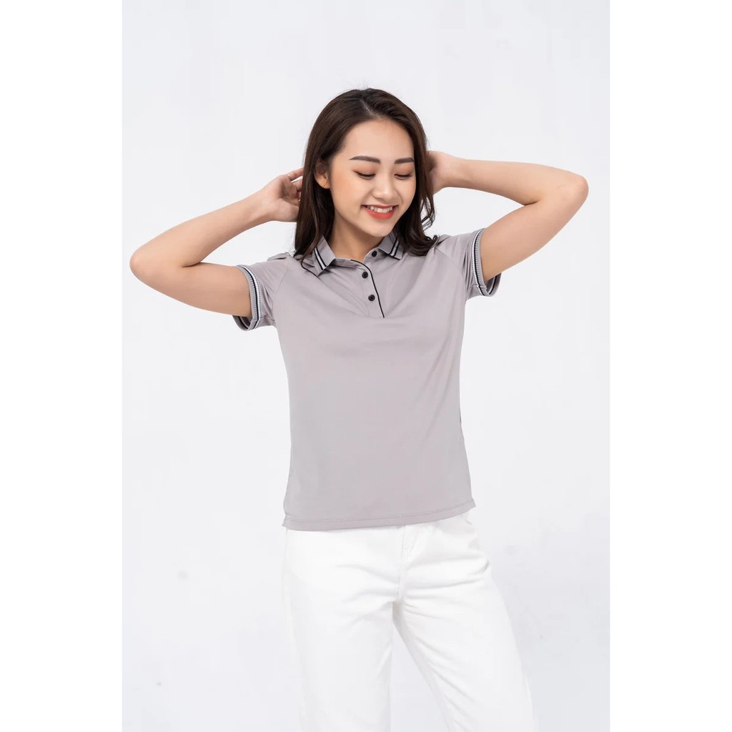 Áo Polo YODY Nữ Coolmax Phối Bo Thấm Hút Nhanh và Co Dãn Đàn Hồi Cực Tốt APN3724