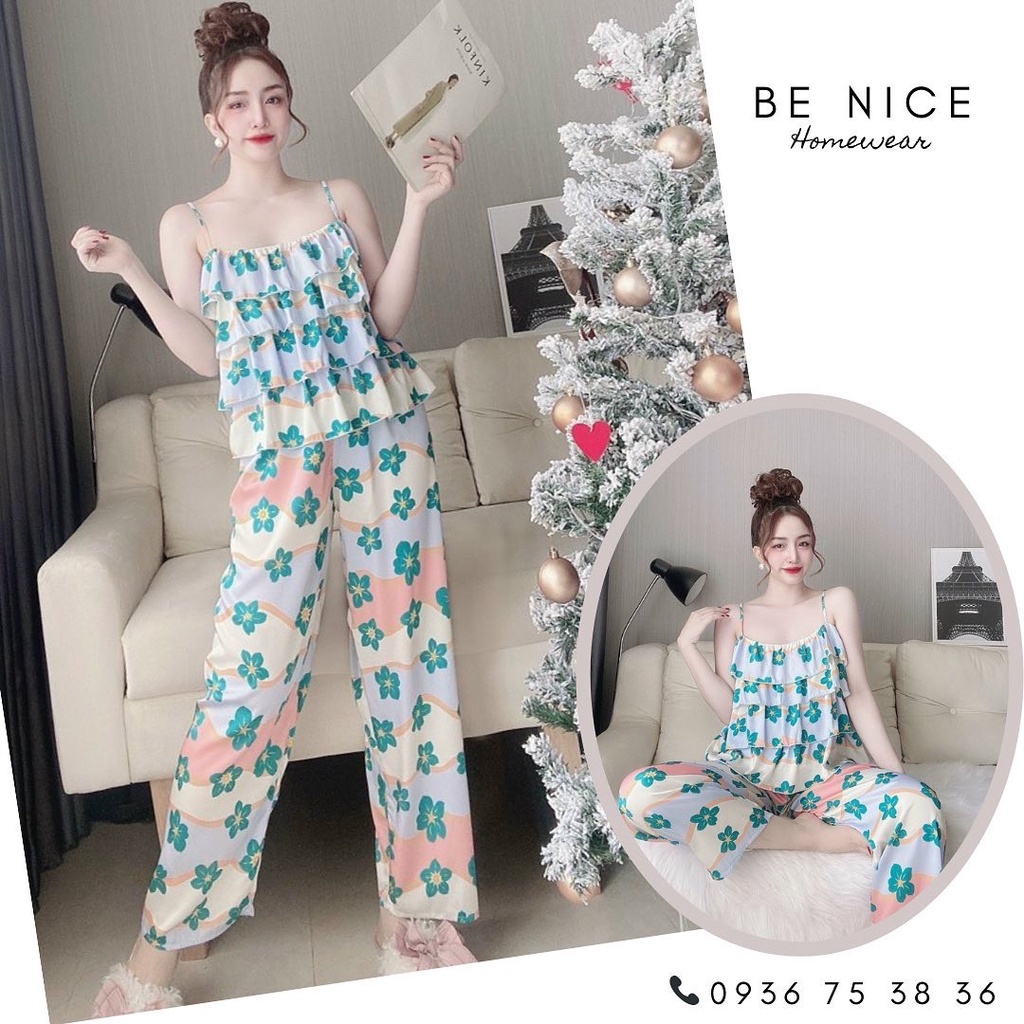 Bộ dây tầng mặc nhà nhiều họa tiết đáng yêu cho nàng nhà Be Nice Homewear