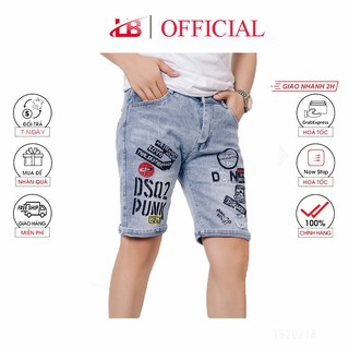 Quần sort jean lửng nam LB jean cotton co giãn,phối in, phom body HQ140