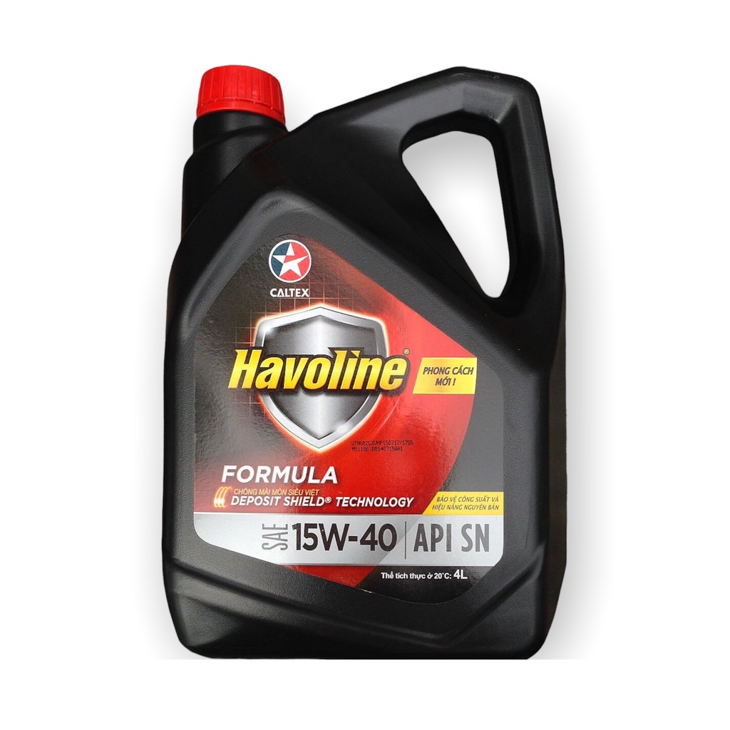 Nhớt ô tô Caltex Havoline Formula 15w40 / 20w50 cho máy xăng 