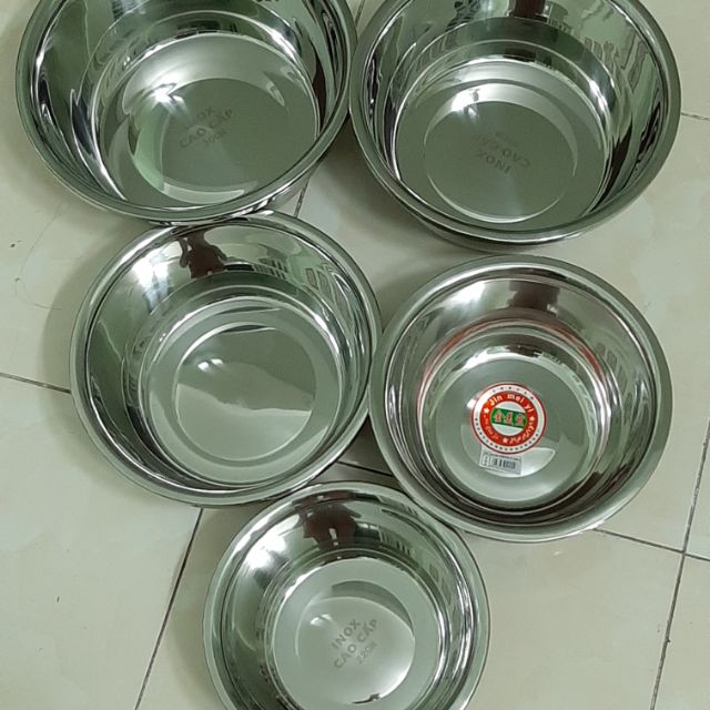 Sét 5 thau inox