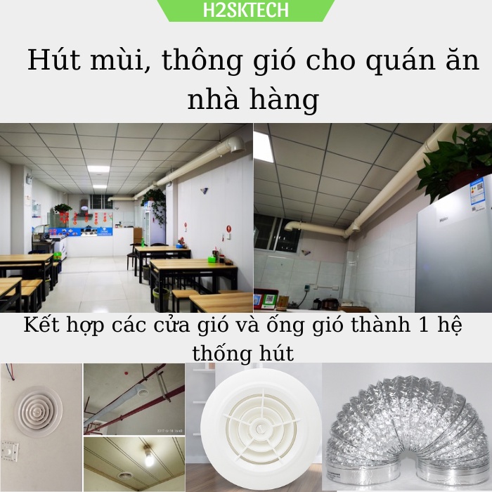 Quạt hút mùi bếp chuyên dụng mạnh mẽ ,Quạt thông gió mạnh mẽ cho gia đình, toà nhà ống 20cm