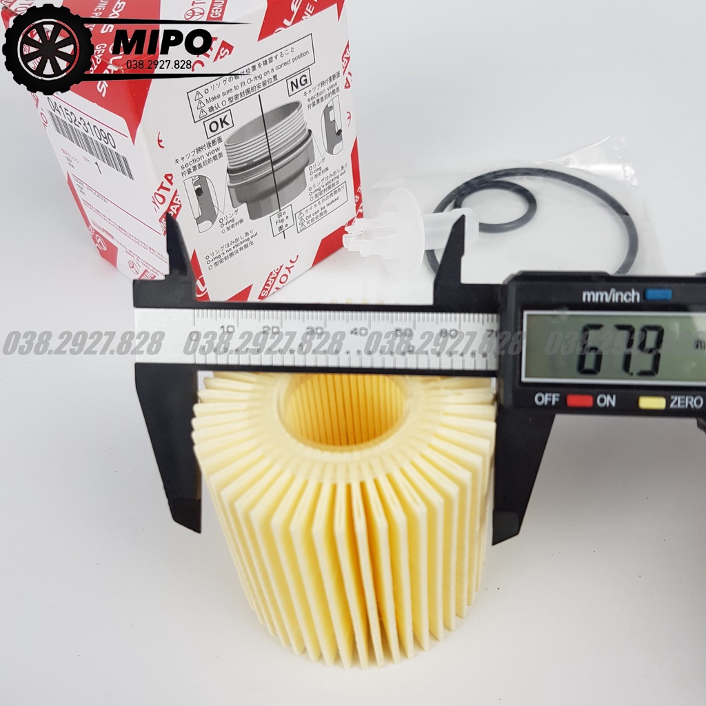 Lọc nhớt động cơ xe Camry, Venza, Rav4, Highlander, Avalon Lexus:GS,ES,IS,NX,RX