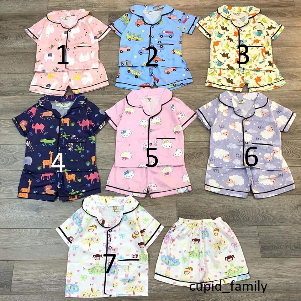 BỘ Pijama thô hàn cho bé trai , bé gái - bp5