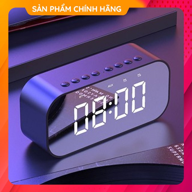 Loa Nghe Nhạc Không Dây Cầm Tay Mini Bluetooth S5 Kiêm Đồng Hồ Báo Thức Và Gương Soi