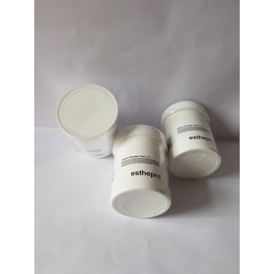 Kem Vitamin Massage Cream 212, 1kg Esthemax chính hãng, chống lão hóa, cho da trắng sáng, mịn màng, săn chắc cho Spa