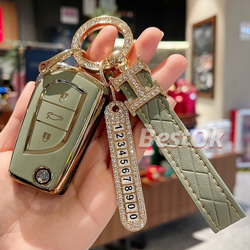 Ốp Chìa Khóa Điều Khiển Từ Xa Bằng TPU Mềm Dành Cho Xe Toyota yaris Hilux vellfire 2010 chr estima Innova, Fortuner, Hilux, Altis