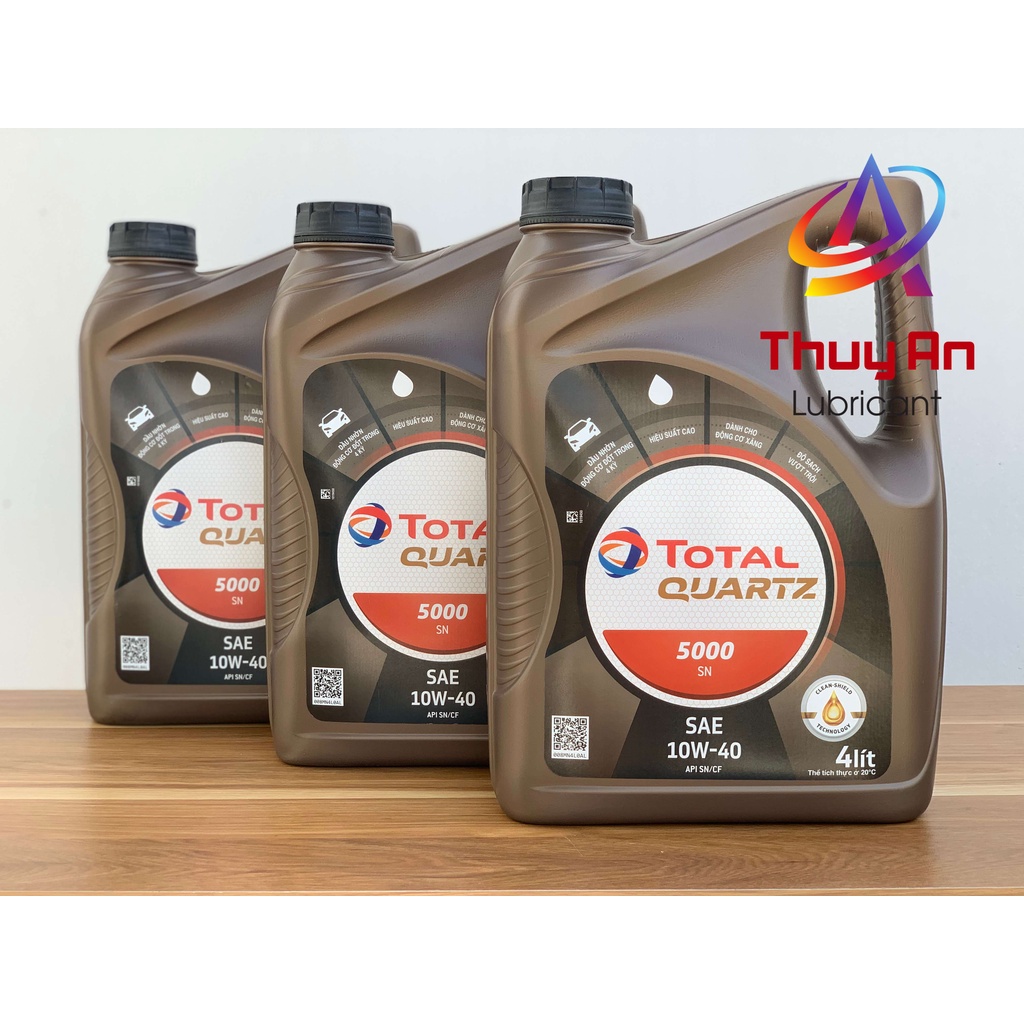 Nhớt Ôtô Cao Cấp TOTAL QUARTZ 5000 SN 10W-40 4L - Xe Vận Hành Bền Bỉ Và Duy Trì Công Suất Động Cơ
