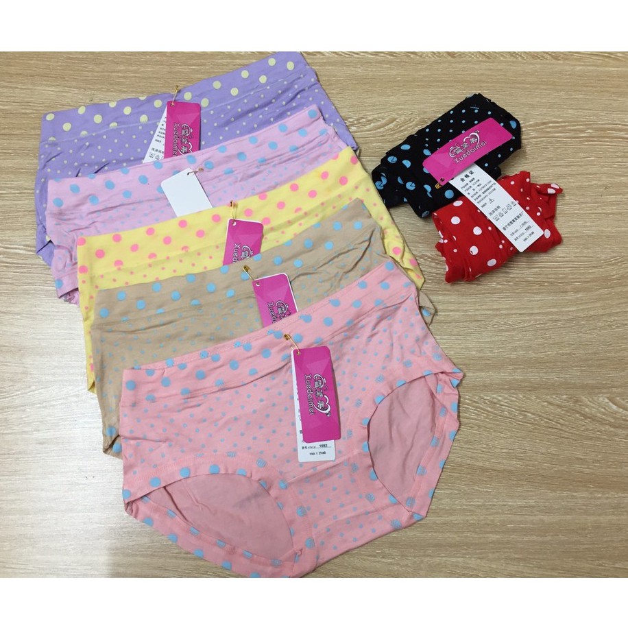 QUẦN LÓT COTTON CO DÃN 4 CHIỀU CỰC ĐẸP cho chị em từ 40-55kg Mã 1682 (Ảnh Thật)