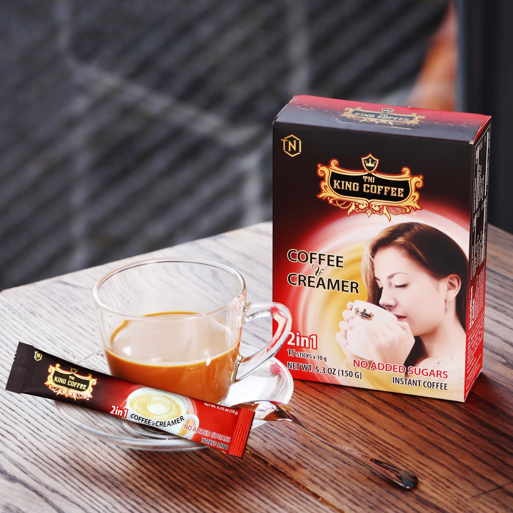 Cà Phê Hòa Tan 2in1 KING COFFEE - Hộp 15 gói x 10g