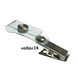 Combo 50- Móc đeo thẻ nhựa kẹp sắt
