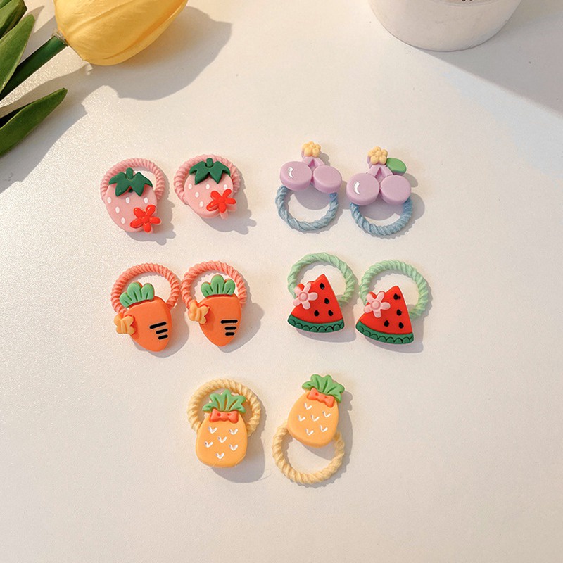 Set 10 Dây Buộc Tóc Cao Su Co Giãn Tốt Dành Cho Bé Gái