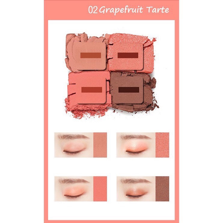 Phấn mắt 4 ô Holika Holika Piece Matching Shadow Palette