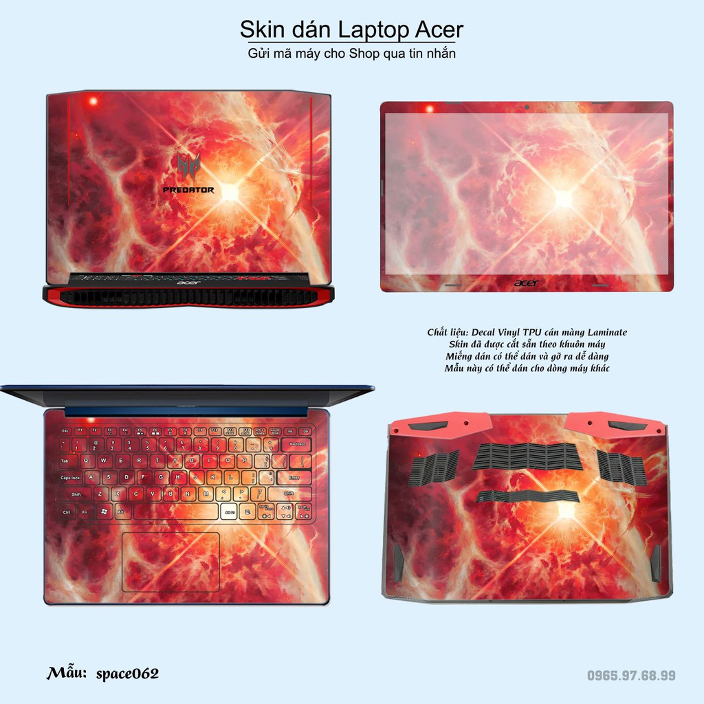 Skin dán Laptop Acer in hình không gian _nhiều mẫu 11 (inbox mã máy cho Shop)