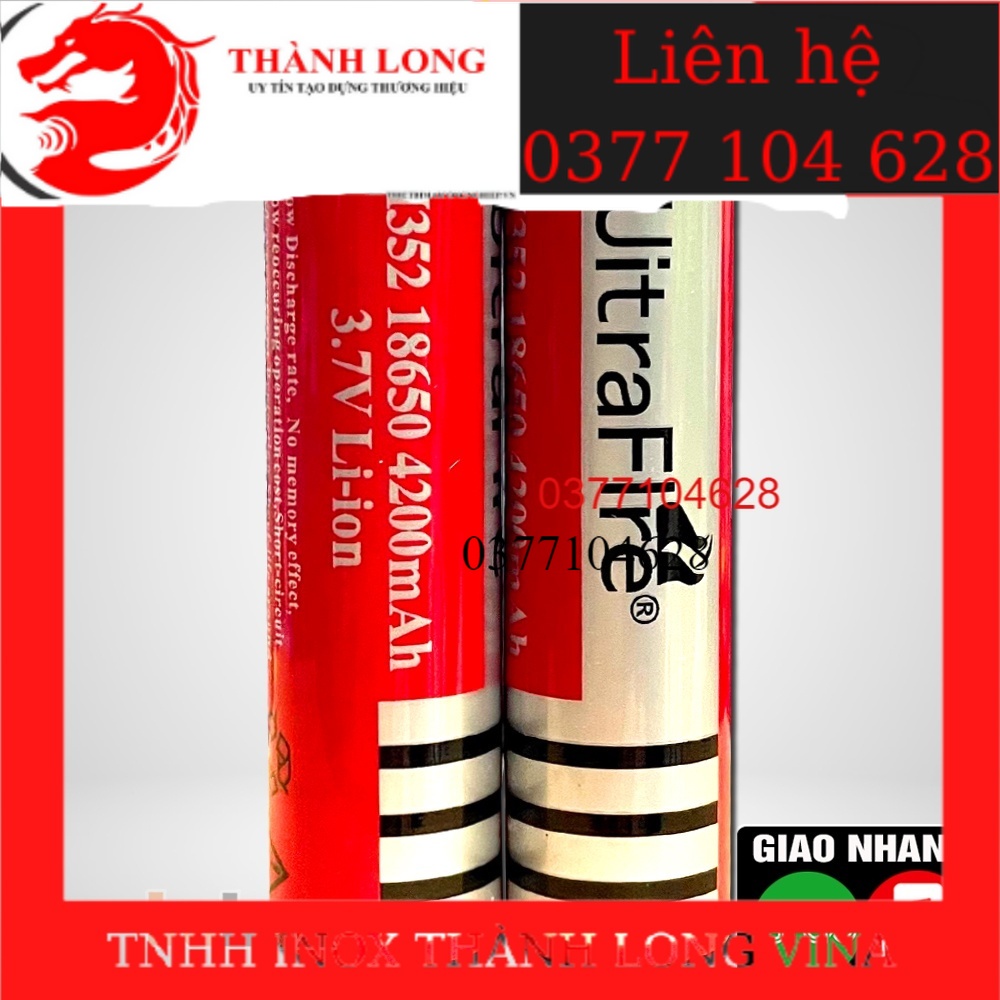 Pin 18650 Ultrafire 4200mAh Dung Lượng Cao - Pin Sạc 18650 Cho Quạt Mini, Máy Khoan, Loa Bluetooth, Đèn Pin Lalux