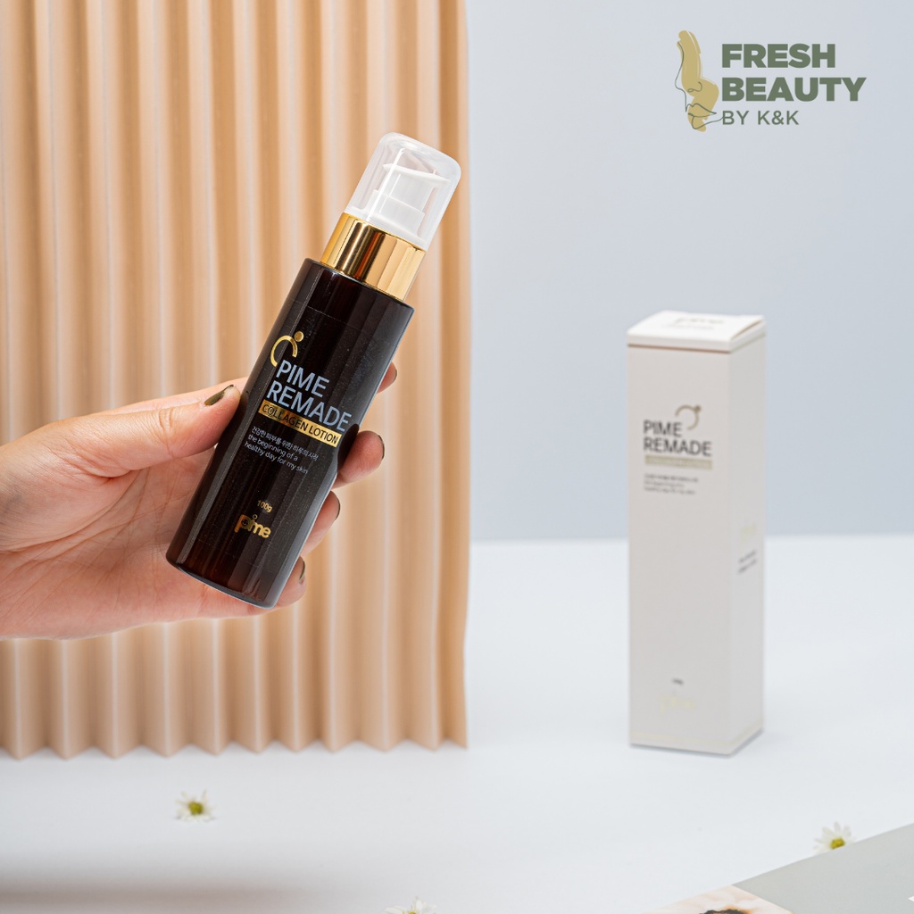 Lotion sữa dưỡng trắng da 86% collagen siêu cấp ẩm tái tạo phục hồi da, giảm tàn nhang sạm nám Pime Collagen Lotion 100g