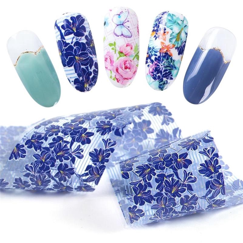 Set 10 tờ sticker 3D họa tiết hoa nhiều mẫu mã để trang trí móng nghệ thuật