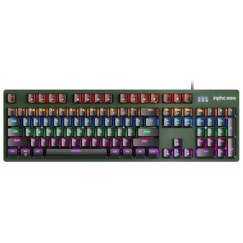 Bàn phím cơ real Fick V910 của Anh trục đen xanh chơi game chuyên dụng chuột và có dây tại nhà Máy tính để quán cà phê I
