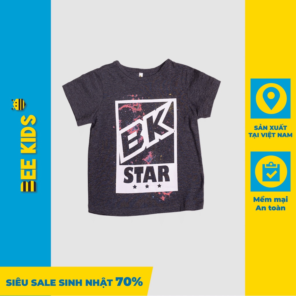 Áo Thun Bé Trai (2-6 Tuổi) Bee Kids In Họa Tiết BK Star Sắc Nét, Vải Thun Cotton Thoáng Mát - 2AT01669CX