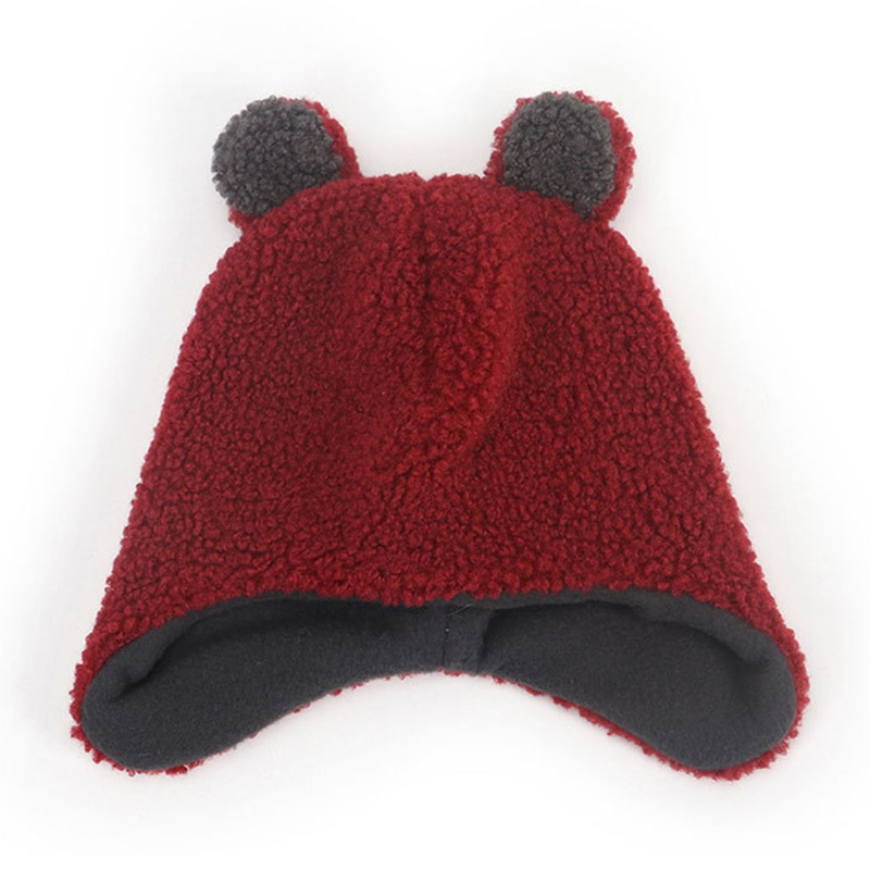1 Bộ Khăn Choàng + Mũ + Găng Tay + Găng Tay Giữ Ấm Mùa Đông Hình Tai Gấu Bằng Vải Bông Dễ Thương