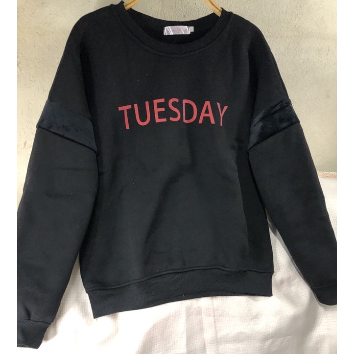 [Ảnh thật]AS459 Áo nỉ sweater TUESDAY nỉ bông dày dặn hàng 2hand
