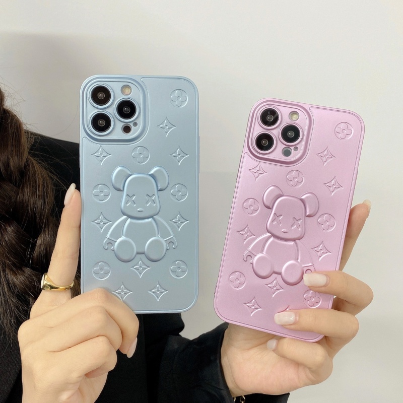 Ốp Điện Thoại Chống Sốc Họa Tiết Gấu Hợp Thời Trang Cho iPhone 14 13 12 11 Pro Max XS XR X 8 7 Plus