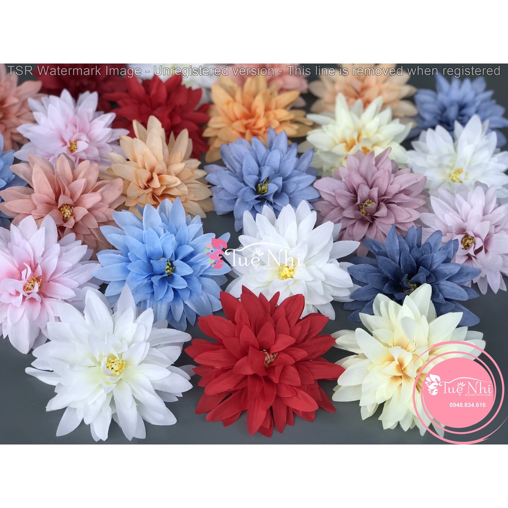 Combo 10 Đầu Bông Hoa Cúc Phale Sang Trọng Tinh Tế , Size 10-11cm, Phù Hợp Làm Oản Trang Trí Tết _ HOA GIẢ, HOA LỤA