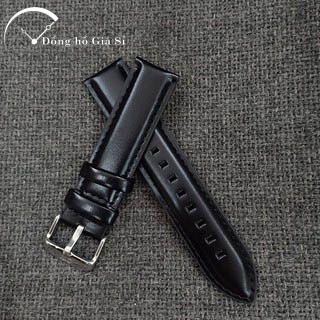 [SALE RẺ] Dây đồng hồ da DW nam 20mm màu ĐEN cao cấp