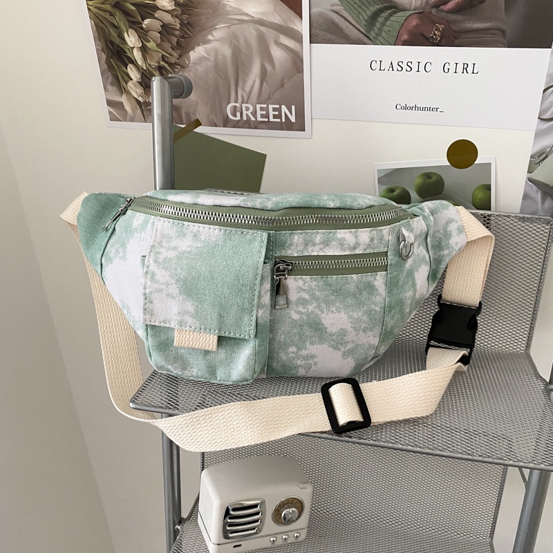 Túi Đeo Chéo Ngực Họa Tiết Màu Nhuộm Thời Trang Cá Tính