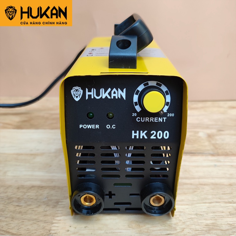 Máy hàn điện tử HUKAN HK-200 mini dùng cho gia đình nhỏ gọn tiện lợi dễ sử dụng sử dụng que hàn từ 1.6 đến 3.2 li