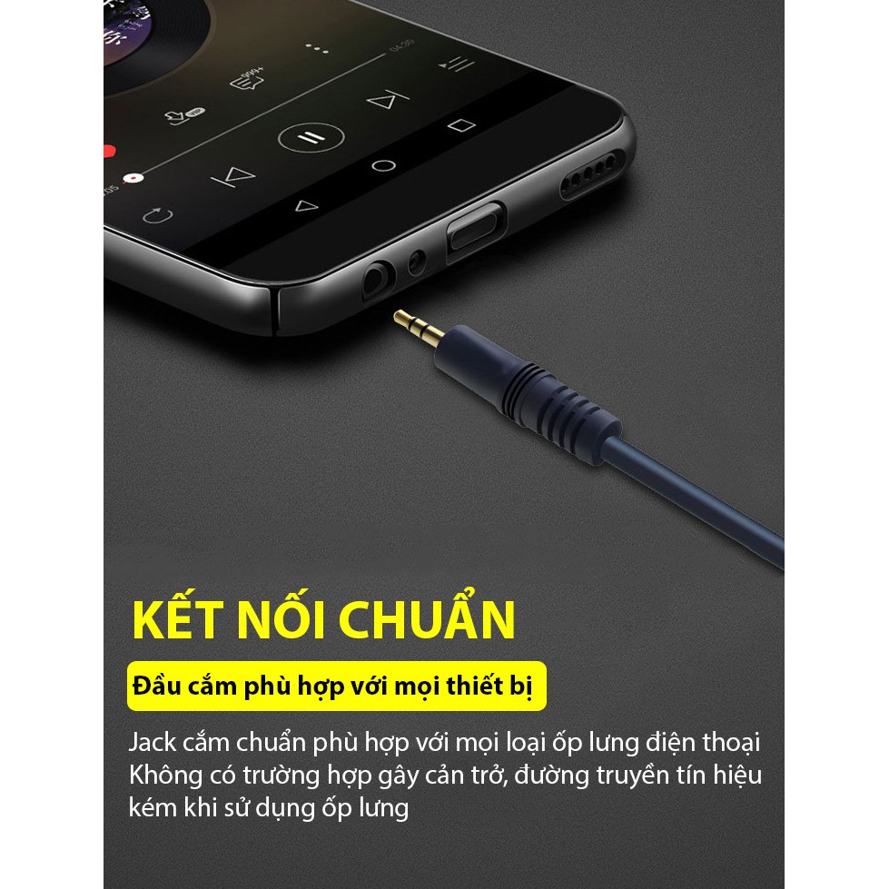 Dây tín hiệu đầu 3 li đực ra đầu 3 li cái JSJ 613 dài 1.8m đến 5m mạnh mẽ và bền khả năng chống nhiễu tốt