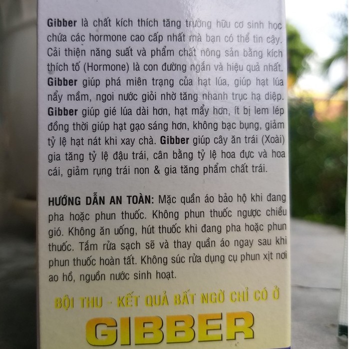 Phân Bón Lá GA3 GIBBER Kích Thích Tăng Trưởng